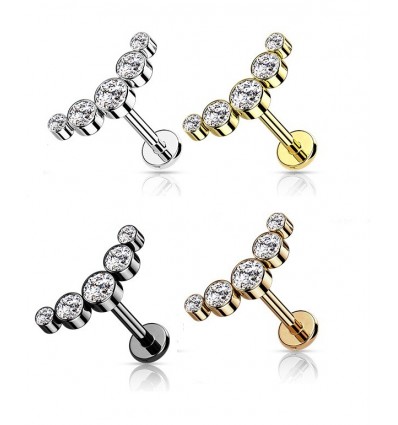 Labret med 5 Sten