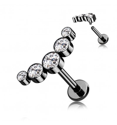 Labret med 5 Sten