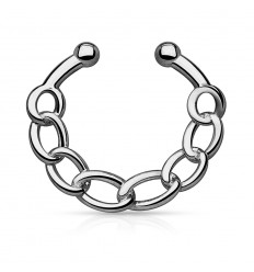 Fake Septum Piercing med kjededesign