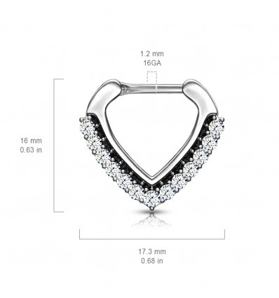Piercing Ring med Spids Diamant Form