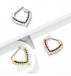 Piercingring med spiss diamantform