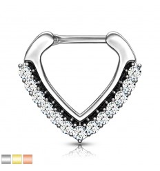 Piercingring med spiss diamantform