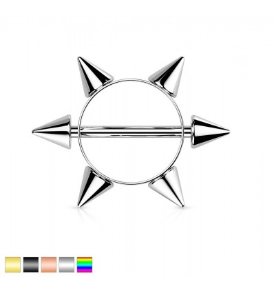 Brystpiercing med Spikes
