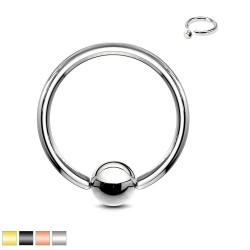 Kuglering - Sort - Daith Piercing - Kirurgisk stål 316L - Ørepiercing Smykker | Piercingfabrikken.dk