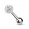 Tungepiercing med Epoxy Crystal Ball