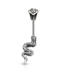 Navlepiercing med Cobra Snake