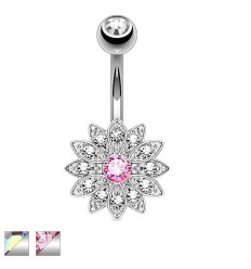 Navlepiercing med Flot Blomst