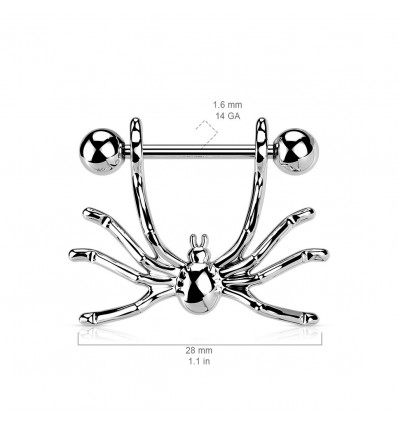 Brystpiercing med Spider