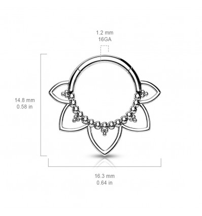 Clicker Ring med Filigree og Små Kugler