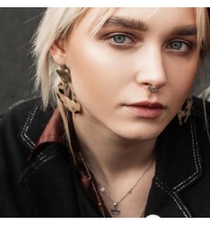 Clicker Ring i Titanium med Kugler
