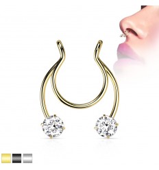 Fake Septum Piercing med Sten