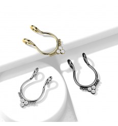 Falsk septum med 3 steiner og 6 kuler