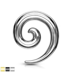 Spiral Taper af Stål - 4 mm Kirurgisk stål Sort | Piercingfabrikken.dk