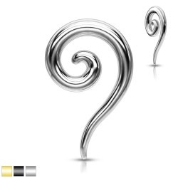Stål Spiral Taper - 3 mm Kirurgisk stål Sort | Piercingfabrikken.dk