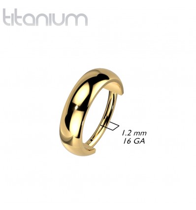 Clicker Ring i Titanium med Bred Kant