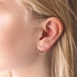 Ørering med rund form - 1,2 mm ( Standard ) 6 mm Kirurgisk stål Sort | Piercingfabrikken.dk