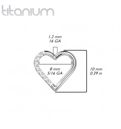 Clicker Hjerte i Titanium