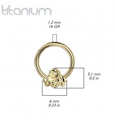 Clicker Ring med Bi i Titanium