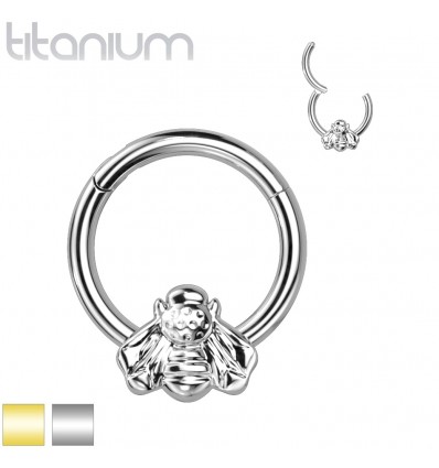 Clicker Ring med Bi i Titanium