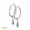 Hoops øredobber med drop-anheng