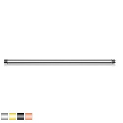 Løs Lige Stav - 1,6 mm 12 mm Kirurgisk stål Sort | Piercingfabrikken.dk