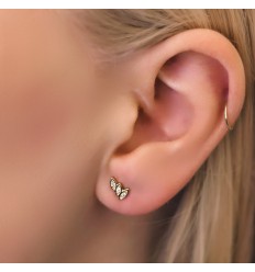 Øreringe med 3 Små Blade