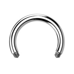 Løs Hestesko i Titanium - 1,2 mm 12 mm Sølv Titanium | Piercingfabrikken.dk