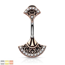 Navlepiercing med Vifte - Guld - Christina Piercing - Kirurgisk stål 316L - Navlepiercing smykker | Piercingfabrikken.dk