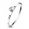 Zilveren ring met kleine ronde steen
