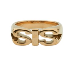 SIS Ring - Guld Kirurgisk stål Str. 57 mm | Piercingfabrikken.dk