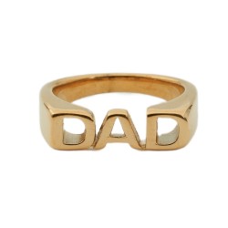 DAD Ring - Guld Kirurgisk stål Str. 52 mm | Piercingfabrikken.dk