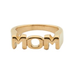 MOM Ring - Guld Kirurgisk stål Str. 52 mm | Piercingfabrikken.dk