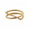 Goudkleurige ring met gouden parels
