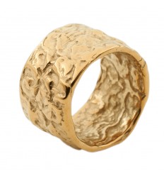 Chunky Hamret Guld Ring