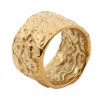 Dikke gehamerde gouden ring