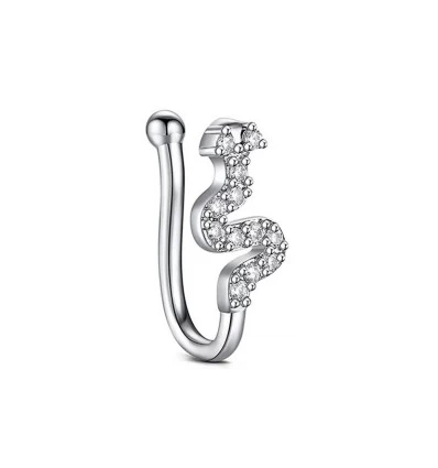 Fake Piercing Ring med Slange