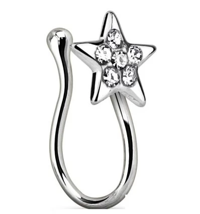Fake Nese Ring med Crystal Star