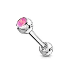 Tungepiercing med Opal Sten