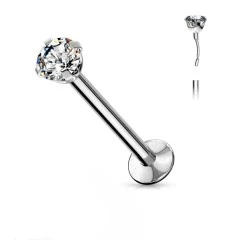 Push In Labret med rund stein