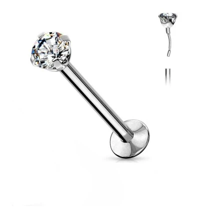 Push In Labret med rund stein