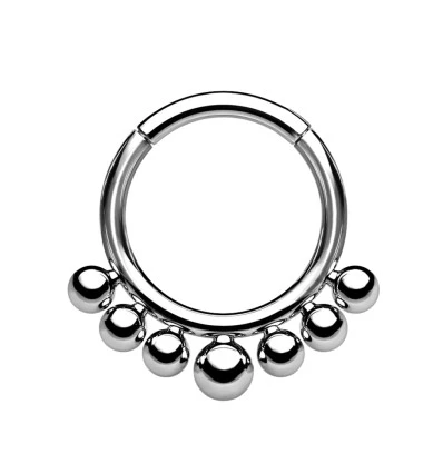 Clicker Ring I Titanium med 7 Kugler