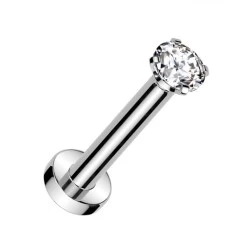 Push In Labret med rund stein