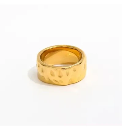 Chunky Moon Ring I Guldfarve